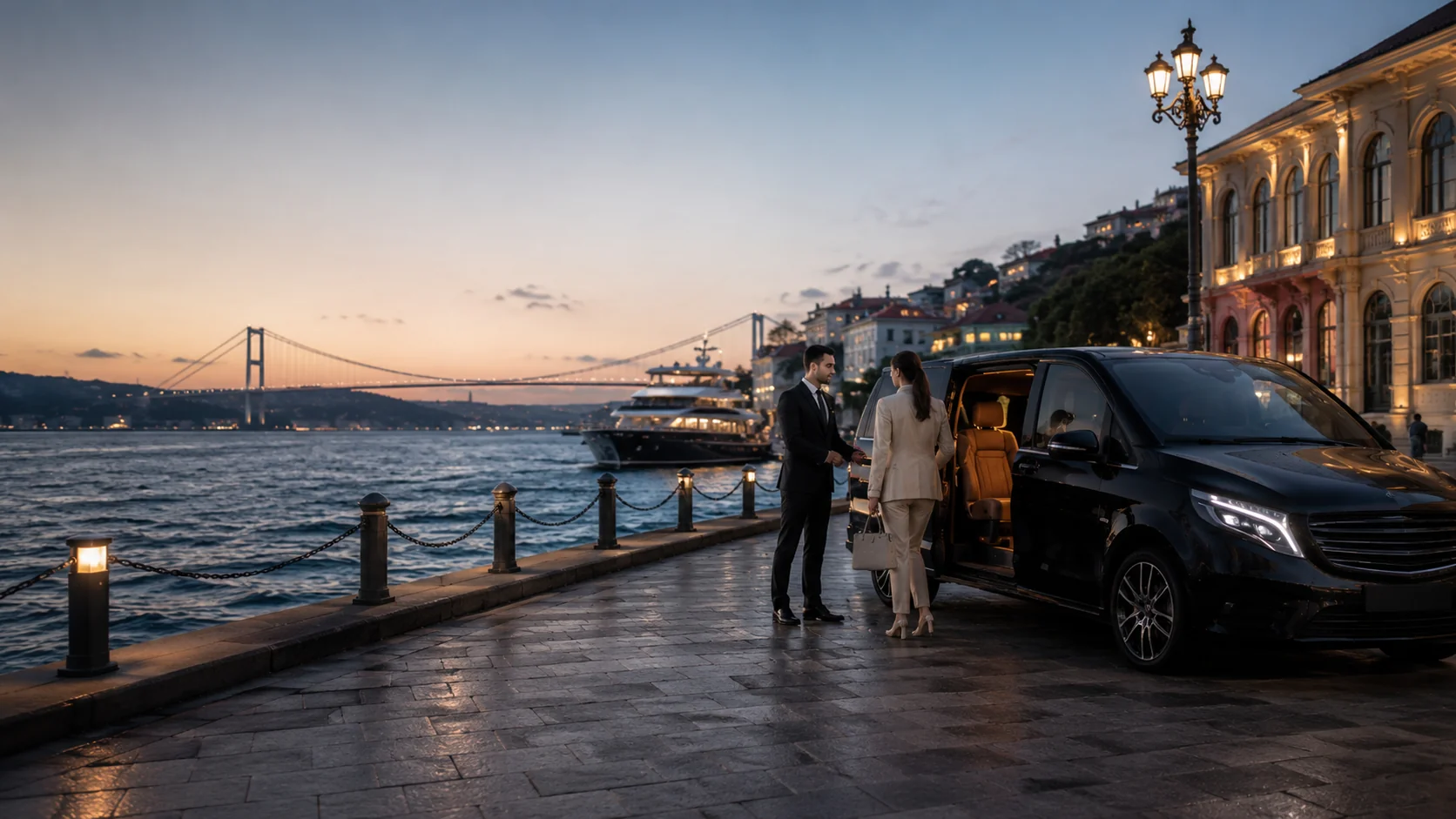 İstanbul Boğaz turları transfer rehberi için VIP araç