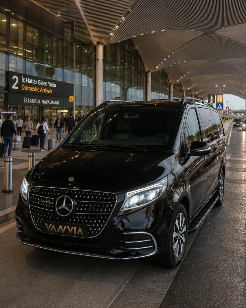 Mercedes-Benz Vito VIP am Flughafen Istanbul für einen Transfer nach Sultanahmet