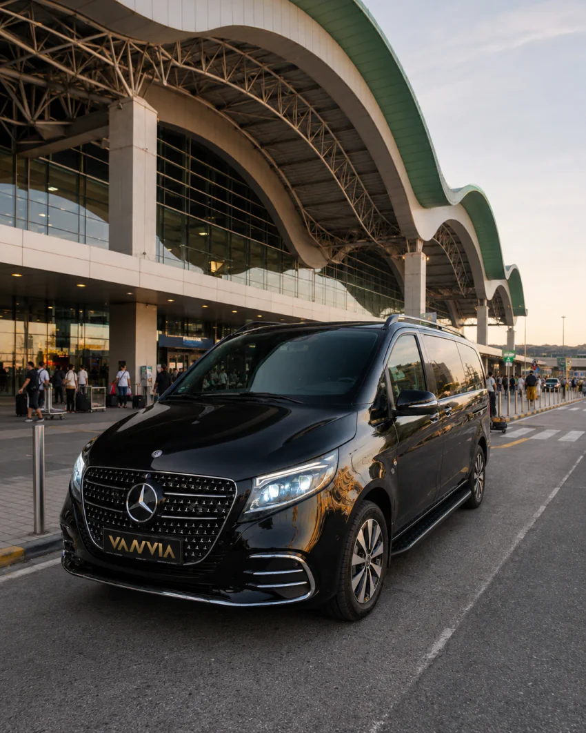 Mercedes-Benz Vito VIP am Flughafen Sabiha Gökçen für einen Transfer nach Taksim